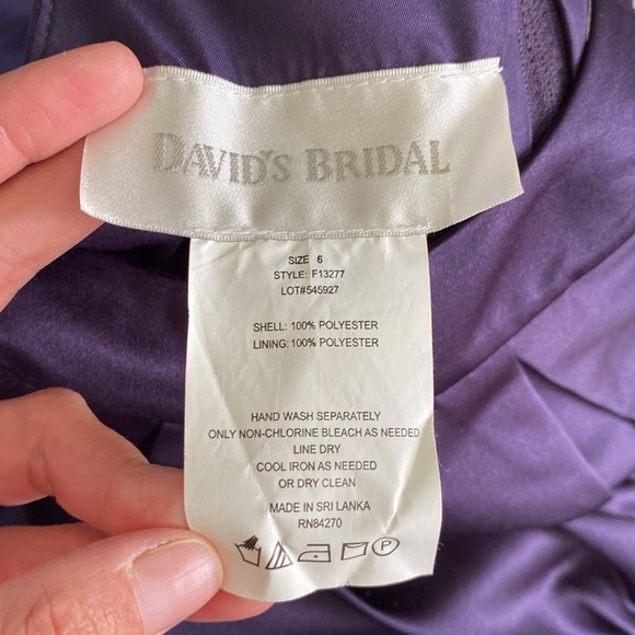 David’s Bridal Deep Purple (Plum) Size 6 Formal, Cocktail, Bridesmaids Dress - Picture 8 of 8